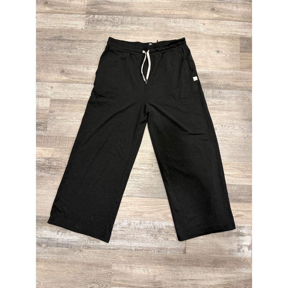 Vuori Halo Essential Wideleg Pant Large - Black Heather 25" inseam